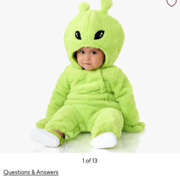 Pottery Barn Kids Green Baby Alien Costume - Picture 1 of 5